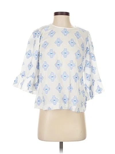 Pre-owned Lilly Pulitzer 3/4 Sleeve Blouse In Blue