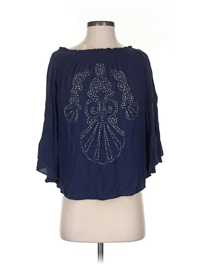 Pre-owned Lilly Pulitzer 3/4 Sleeve Blouse In Blue