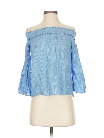 Pre-owned Lilly Pulitzer 3/4 Sleeve Blouse In Blue