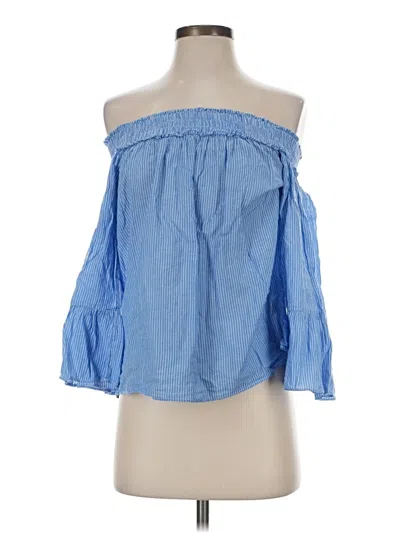 Pre-owned Lilly Pulitzer 3/4 Sleeve Blouse In Blue