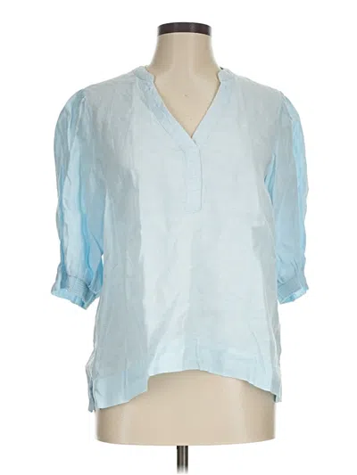 Pre-owned Lilly Pulitzer 3/4 Sleeve Blouse In Blue