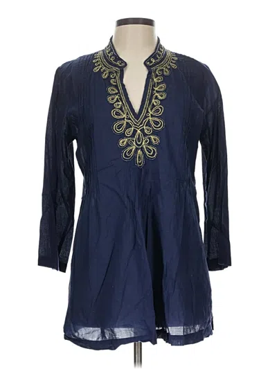 Pre-owned Lilly Pulitzer 3/4 Sleeve Blouse In Blue
