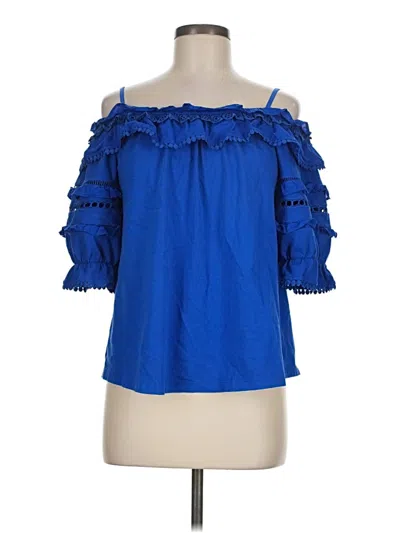Pre-owned Lilly Pulitzer 3/4 Sleeve Blouse In Blue
