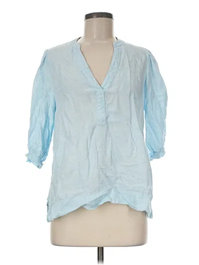 Pre-owned Lilly Pulitzer 3/4 Sleeve Blouse In Blue