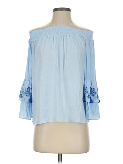 Pre-owned Lilly Pulitzer 3/4 Sleeve Blouse In Blue