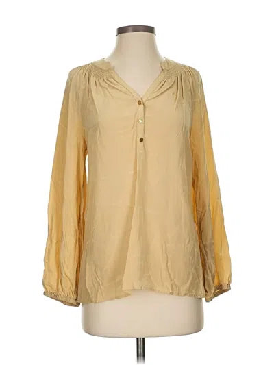 Pre-owned Lilly Pulitzer 3/4 Sleeve Blouse In Gold