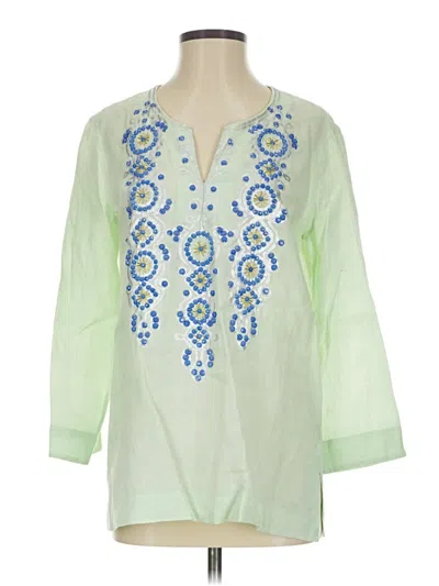 Pre-owned Lilly Pulitzer 3/4 Sleeve Blouse In Green