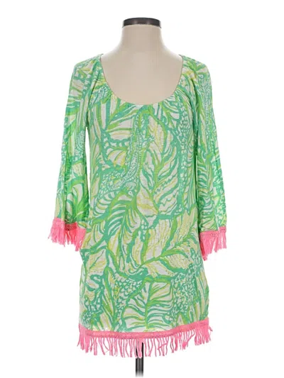 Pre-owned Lilly Pulitzer 3/4 Sleeve Blouse In Green