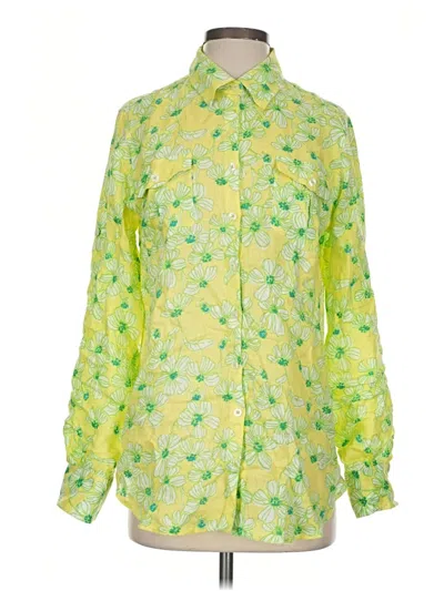 Pre-owned Lilly Pulitzer 3/4 Sleeve Blouse In Green