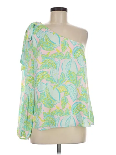 Pre-owned Lilly Pulitzer 3/4 Sleeve Blouse In Green