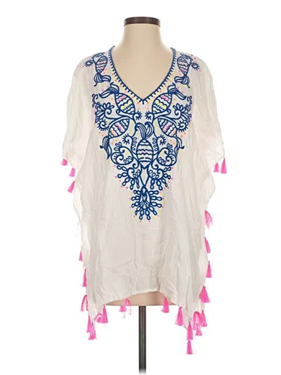 Pre-owned Lilly Pulitzer 3/4 Sleeve Blouse In Ivory