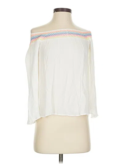 Pre-owned Lilly Pulitzer 3/4 Sleeve Blouse In Ivory