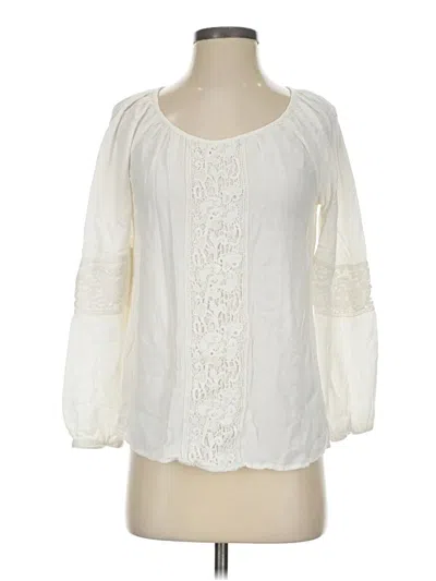 Pre-owned Lilly Pulitzer 3/4 Sleeve Blouse In Ivory