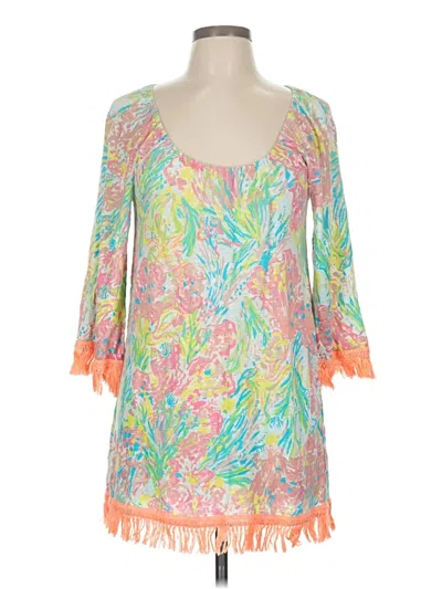 Pre-owned Lilly Pulitzer 3/4 Sleeve Blouse In Orange