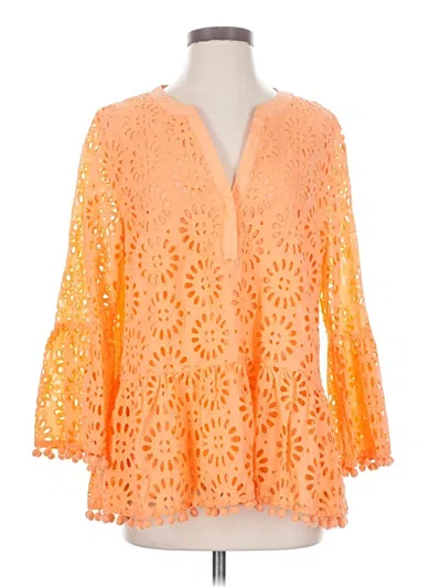 Lilly Pulitzer 3/4 Sleeve Blouse In Orange
