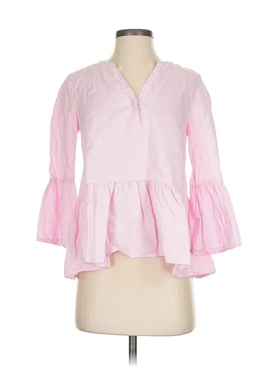 Pre-owned Lilly Pulitzer 3/4 Sleeve Blouse In Pink