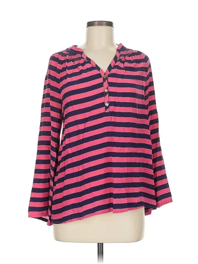 Pre-owned Lilly Pulitzer 3/4 Sleeve Blouse In Pink