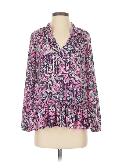 Pre-owned Lilly Pulitzer 3/4 Sleeve Blouse In Pink