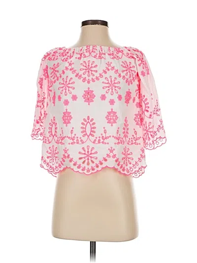 Pre-owned Lilly Pulitzer 3/4 Sleeve Blouse In Pink