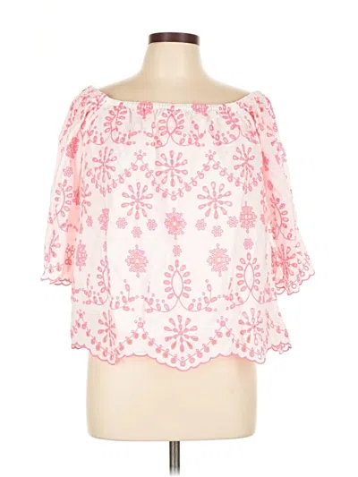 Pre-owned Lilly Pulitzer 3/4 Sleeve Blouse In Pink