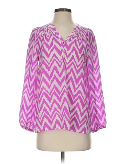 Pre-owned Lilly Pulitzer 3/4 Sleeve Blouse In Pink