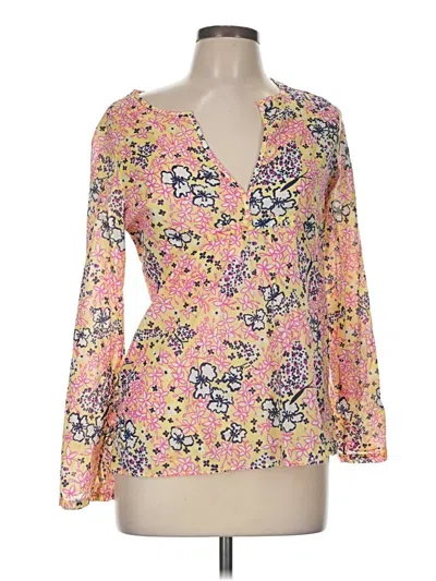 Pre-owned Lilly Pulitzer 3/4 Sleeve Blouse In Pink