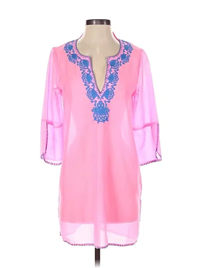 Pre-owned Lilly Pulitzer 3/4 Sleeve Blouse In Pink