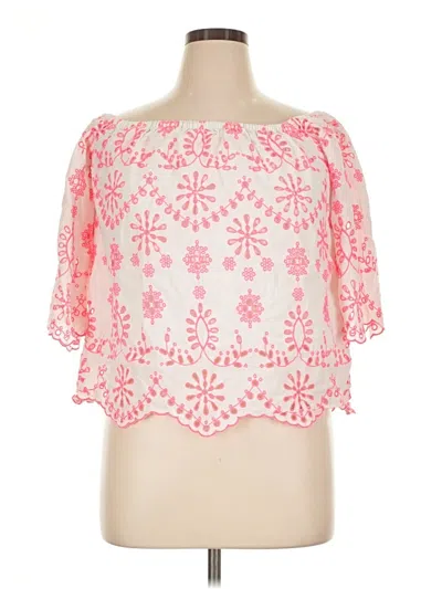 Pre-owned Lilly Pulitzer 3/4 Sleeve Blouse In Pink