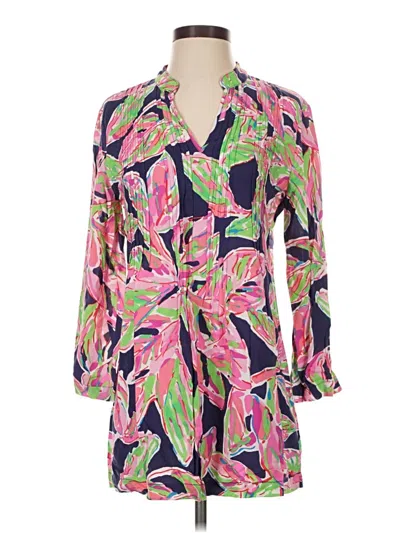 Pre-owned Lilly Pulitzer 3/4 Sleeve Blouse In Pink