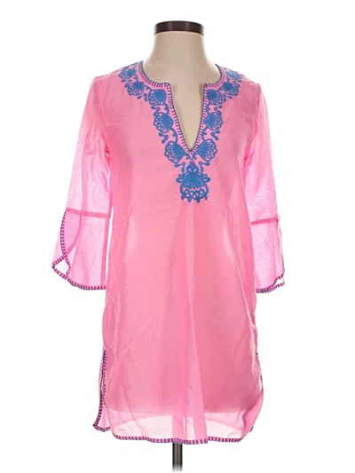 Pre-owned Lilly Pulitzer 3/4 Sleeve Blouse In Pink