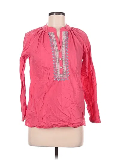 Pre-owned Lilly Pulitzer 3/4 Sleeve Blouse In Pink