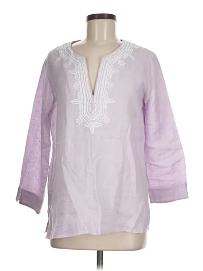 Pre-owned Lilly Pulitzer 3/4 Sleeve Blouse In Purple