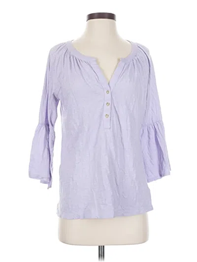 Pre-owned Lilly Pulitzer 3/4 Sleeve Blouse In Purple