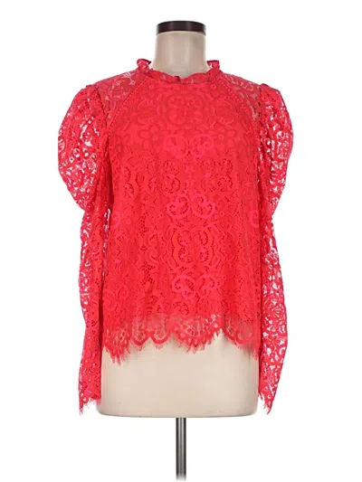Pre-owned Lilly Pulitzer 3/4 Sleeve Blouse In Red