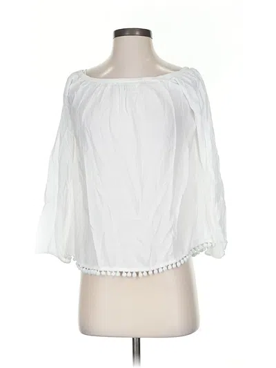 Pre-owned Lilly Pulitzer 3/4 Sleeve Blouse In White