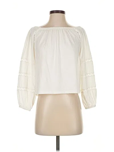 Pre-owned Lilly Pulitzer 3/4 Sleeve Blouse In White