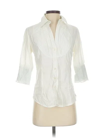 Pre-owned Lilly Pulitzer 3/4 Sleeve Button Down Shirt In White