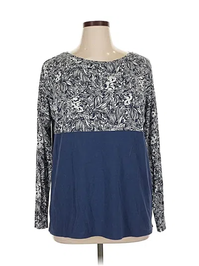 Pre-owned Lilly Pulitzer 3/4 Sleeve T-shirt In Blue