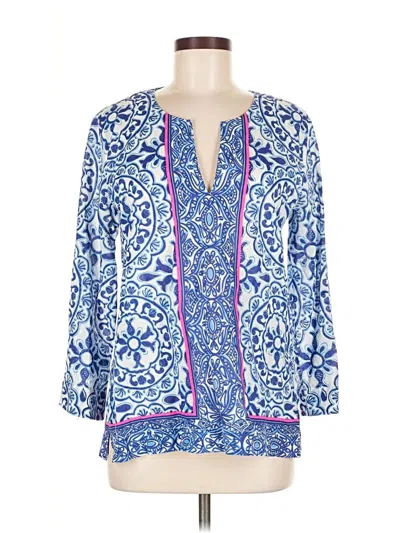 Pre-owned Lilly Pulitzer 3/4 Sleeve T-shirt In Blue