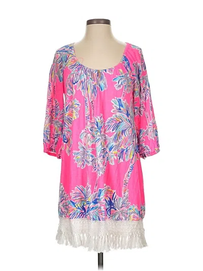Pre-owned Lilly Pulitzer 3/4 Sleeve T-shirt In Pink