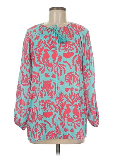 Pre-owned Lilly Pulitzer 3/4 Sleeve T-shirt In Blue