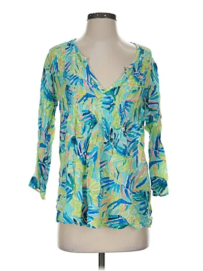 Pre-owned Lilly Pulitzer 3/4 Sleeve T-shirt In Blue