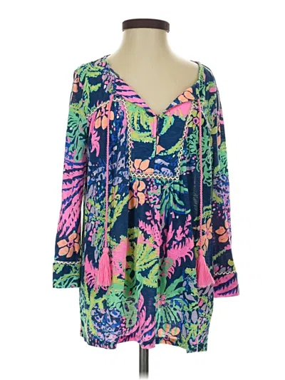 Pre-owned Lilly Pulitzer 3/4 Sleeve T-shirt In Green