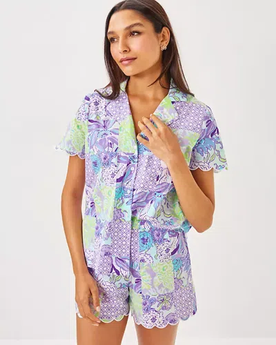 Lilly Pulitzer 4" Biscayne Pajama Short In Multi Juicy Story Patch