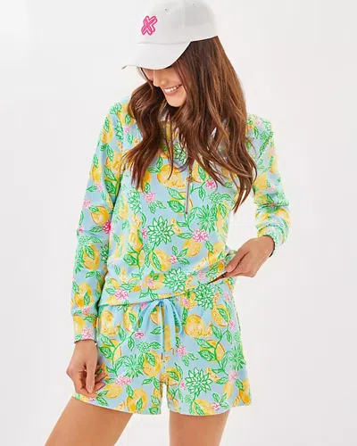 Lilly Pulitzer 4" Loxley Knit Short In Bluette Make Lemonade