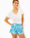 Lilly Pulitzer 4" Loxley Knit Short In Las Olas Aqua Strong Current Sea