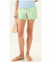 Lilly Pulitzer 5" Buttercup Low Rise Stretch Short In Bluette Make Lemonade In Multi