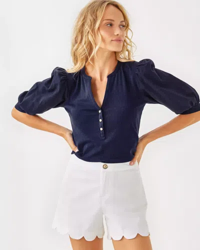 Lilly Pulitzer Buttercup Mid Rise Short In Resort White