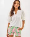 Lilly Pulitzer 5" Callahan Knit Short In Fauna Green Party Like A Pineapple
