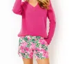 Lilly Pulitzer 5" Callahan Stretch Short In Conch Shell Pink Koala La La In Multi
